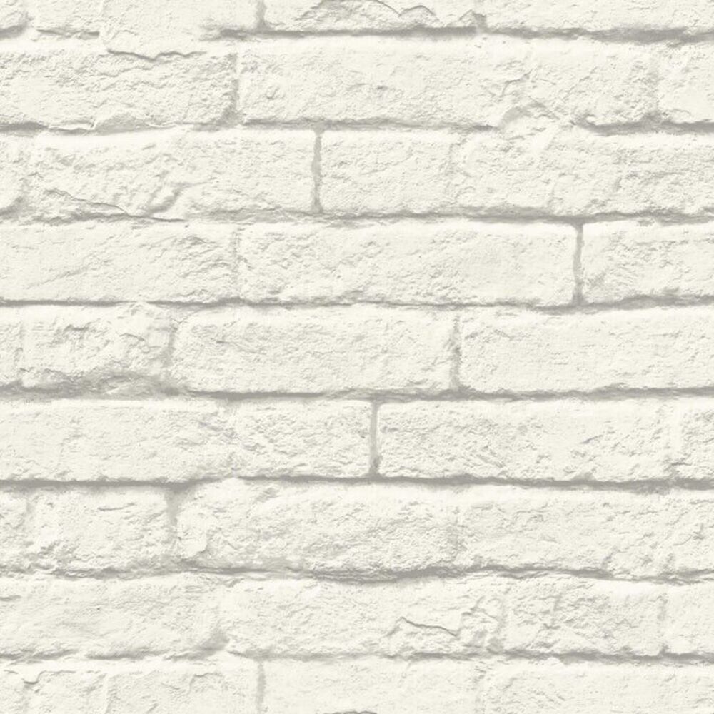 MAGNOLIA HOME Joanna Gaines Prepasted Wallpaper 56 sq ft Brick & Mortar White